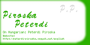 piroska peterdi business card